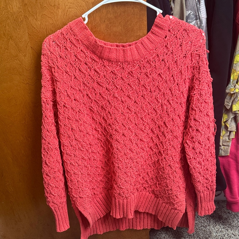 Cozy Coral Knit Sweater